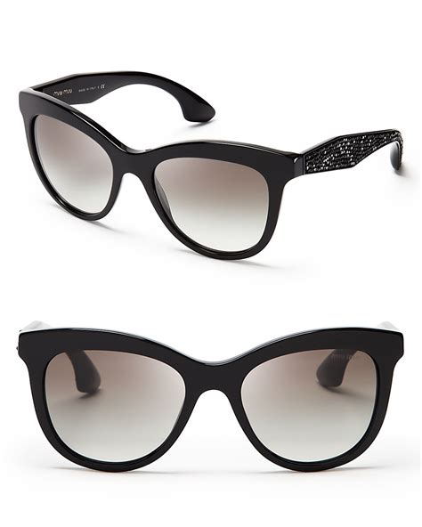 miu miu half rim sunglasses|miu miu sunglasses cat eye.